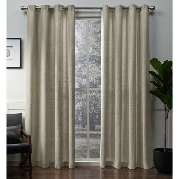 Gold Shimmer Sheer Curtains | Wayfair Within Kida Embroidered Sheer Curtain Panels (View 13 of 50)