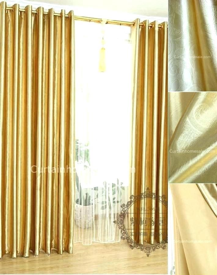 Gold Silk Curtains Exclusive Fabrics True Blackout Vintage In True Blackout Vintage Textured Faux Silk Curtain Panels (Photo 38 of 50)