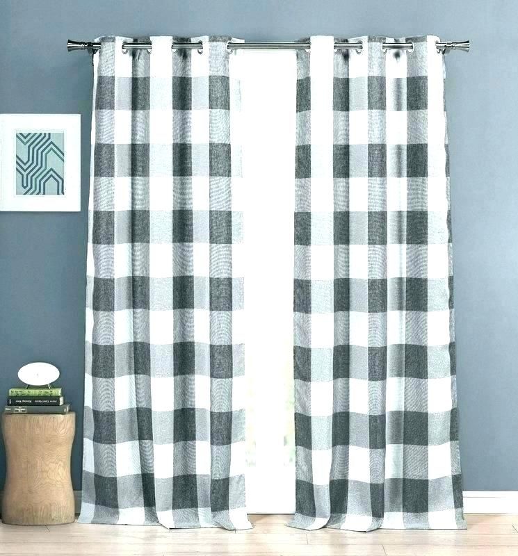 Gray Buffalo Check Curtains Intended For Grainger Buffalo Check Blackout Window Curtains (Photo 33 of 50)
