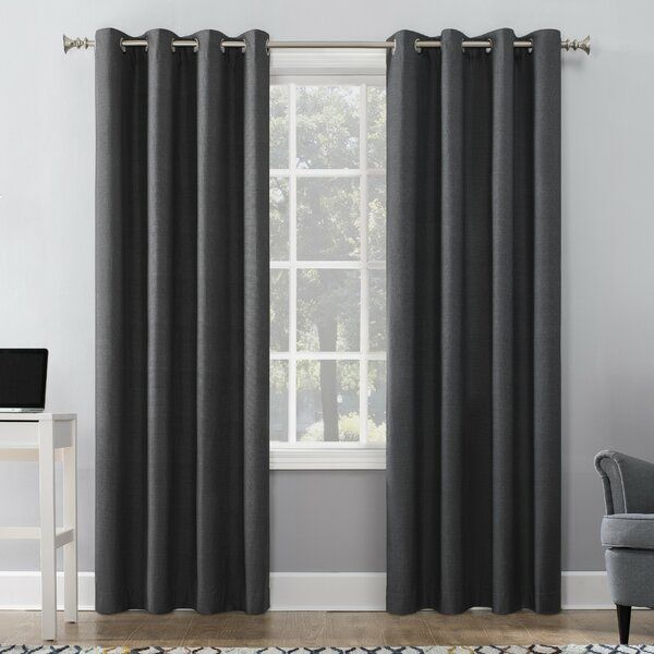 Gray Patterned Curtains | Wayfair With Insulated Cotton Curtain Panel Pairs (Photo 18 of 50)