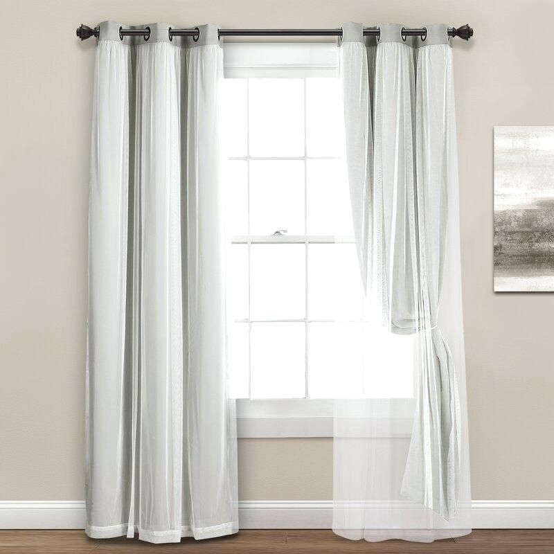 Grey Grommet Curtains – Jesseking For Mix & Match Blackout Tulle Lace Bronze Grommet Curtain Panel Sets (View 44 of 50)