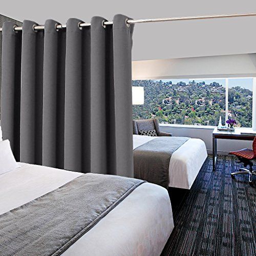 Grey Privacy Room Divider Curtain – Premium Heavyweight Intended For Patio Grommet Top Single Curtain Panels (View 38 of 38)