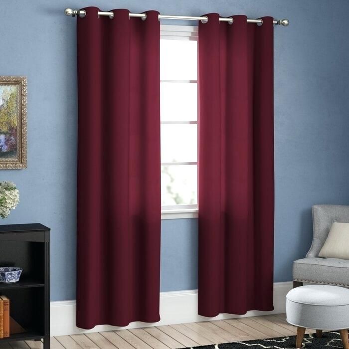 Grommet Curtain Panels Mills Solid Blackout Reviews For Intended For Ultimate Blackout Short Length Grommet Curtain Panels (Photo 34 of 50)