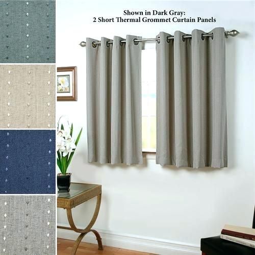 Grommet Curtain Rods Short And Drapery Curtains Top – Panzam.co Throughout Ultimate Blackout Short Length Grommet Curtain Panels (Photo 40 of 50)