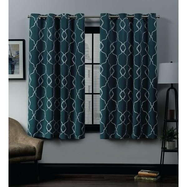 Grommet Top Curtain Panels Bamboo Woven Blackout Panel Pair Pertaining To Total Blackout Metallic Print Grommet Top Curtain Panels (View 20 of 50)