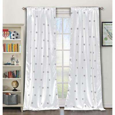Gruden White Blackout Pole Top Panel Pair – 38 In. W X 84 In. L (2 Piece) Within Tuscan Thermal Backed Blackout Curtain Panel Pairs (Photo 31 of 46)