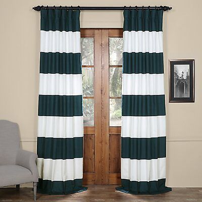 Half Price Drapes Prct Hs01 120 Horizontal Stripe Cotton Throughout Vertical Colorblock Panama Curtains (View 28 of 50)