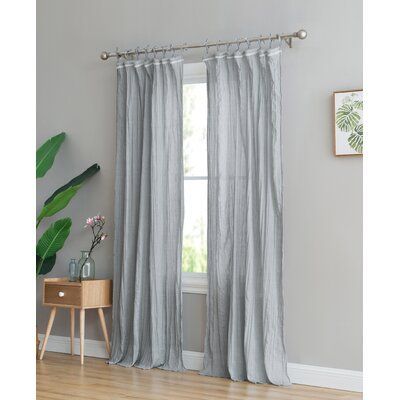 Harriet Bee Sanches Window Solid Semi Sheer Single Curtain Intended For The Gray Barn Gila Curtain Panel Pairs (View 11 of 48)