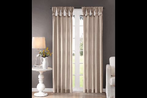 Home Essence Lillian Twist Tab Lined Window Curtain Regarding Twisted Tab Lined Single Curtain Panels (View 15 of 50)