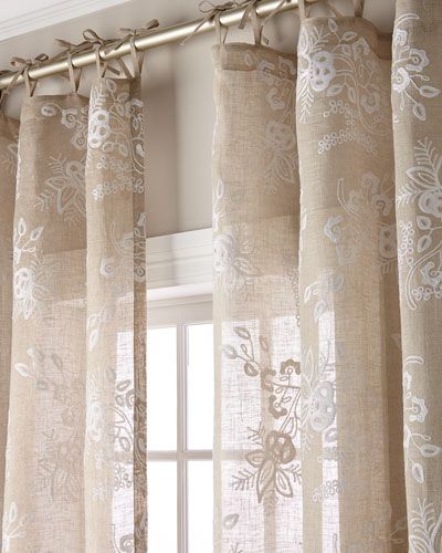 Home Window Treatment | Neiman Marcus With Elegant Comfort Window Sheer Curtain Panel Pairs (View 43 of 50)