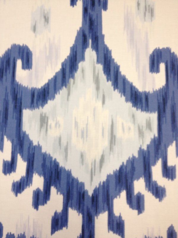 Ikat Indigo Tribal Cotton Print Heavy Weight Cotton Fabric Regarding Ikat Blue Printed Cotton Curtain Panels (Photo 23 of 50)