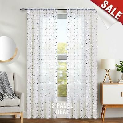 Jinchan Floral Embroidered Sheer Curtains For Living Room Rose Buds Retro Intended For Ofloral Embroidered Faux Silk Window Curtain Panels (View 14 of 50)