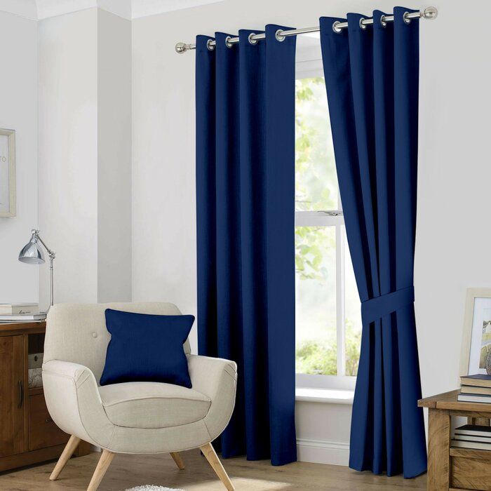 Kaylee Solid Blackout Thermal Grommet Curtain Panels Within Thermal Woven Blackout Grommet Top Curtain Panel Pairs (View 19 of 43)