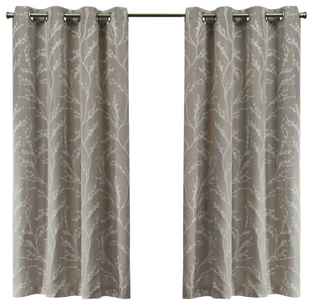 Featured Photo of 2024 Popular Woven Blackout Grommet Top Curtain Panel Pairs
