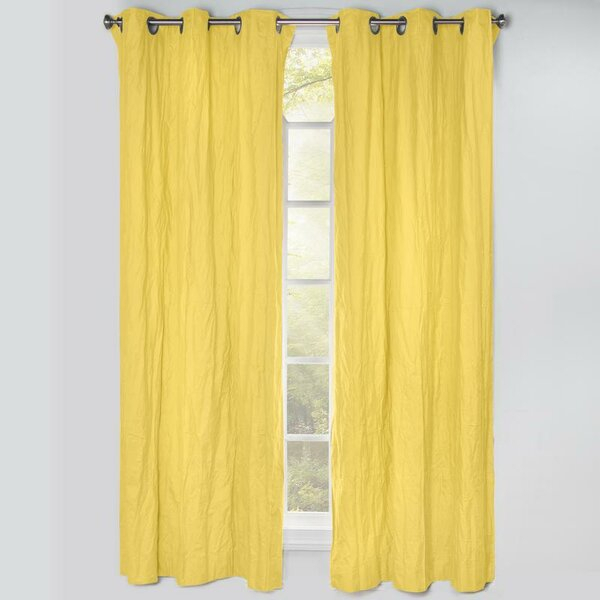 Light Yellow Blackout Curtains | Wayfair Within Hayden Grommet Blackout Single Curtain Panels (View 35 of 39)