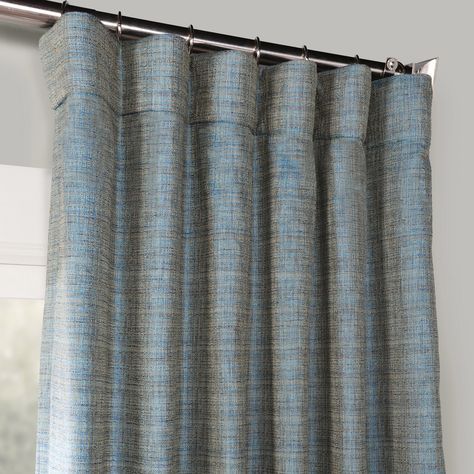 List Of Pinterest Raw Silk Curtains Blue Pictures For Raw Silk Thermal Insulated Grommet Top Curtain Panel Pairs (View 40 of 46)