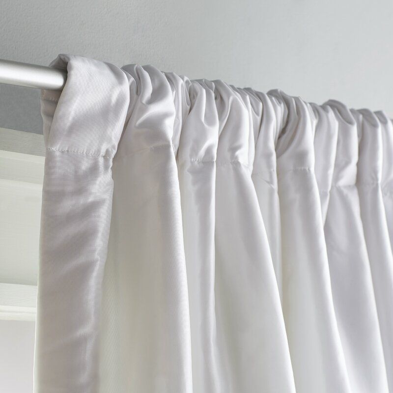 Lochleven Faux Silk Taffeta Solid Room Polyester Darkening Single Curtain  Panel Intended For Solid Faux Silk Taffeta Graphite Single Curtain Panels (Photo 26 of 50)