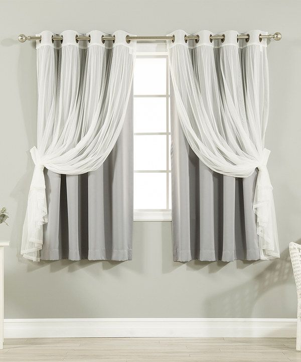 Look At This Gray Tulle Blackout Short Curtain Panel – Set In Ultimate Blackout Short Length Grommet Curtain Panels (Photo 5 of 50)