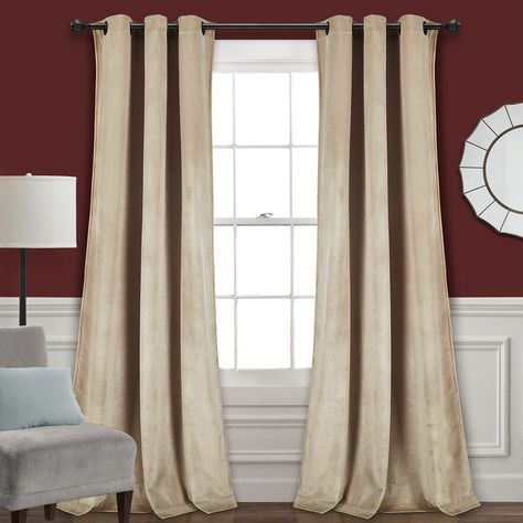 Lush Decor 2 Pack Prima Velvet Solid Room Darkening Window Intended For Velvet Solid Room Darkening Window Curtain Panel Sets (View 6 of 47)