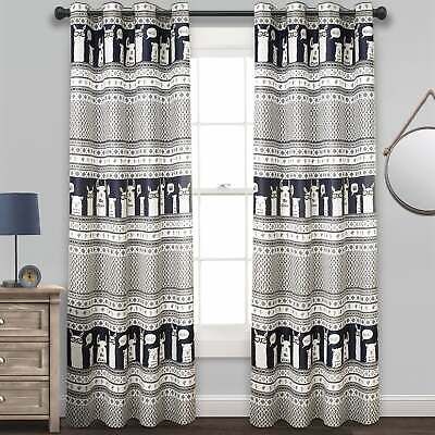 Lush Decor Llama Stripe Room Darkening Window Curtain Panel | Ebay Within Julia Striped Room Darkening Window Curtain Panel Pairs (Photo 8 of 37)