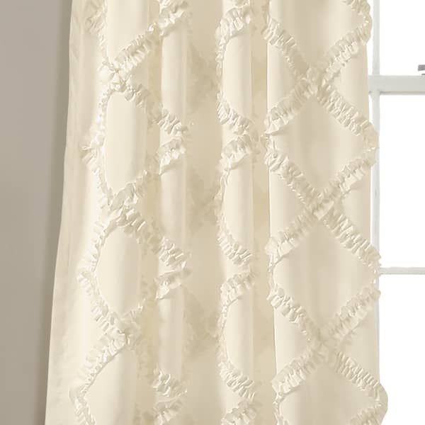 Lush Decor Ruffle Diamond Window Curtain Panel Pair | Haus Intended For Ruffle Diamond Curtain Panel Pairs (Photo 11 of 50)