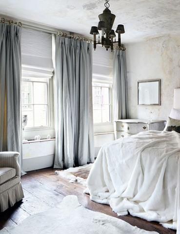Luxurious Bedroom With Pale Blue Velvet Curtains | Home With Velvet Dream Silver Curtain Panel Pairs (Photo 18 of 49)