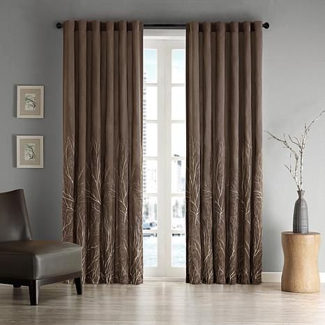 Madison Park Eliza Window Panel – 50" X 95" – Chocolate In Whitman Curtain Panel Pairs (View 30 of 50)