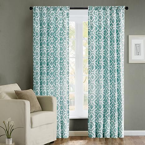 Madison Park Ella Window Panel – 42" X 84" – Blue Within Whitman Curtain Panel Pairs (View 39 of 50)
