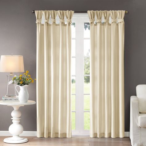 Madison Park Emilia Twisted Tab Lined Curtain Panel Within Twisted Tab Lined Single Curtain Panels (View 7 of 50)