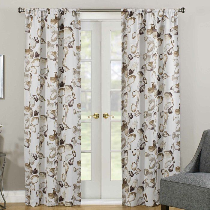 Malcolm Thermaweave Floral Room Darkening Rod Pocket Single Curtain Panel Within Thermaweave Blackout Curtains (View 31 of 47)