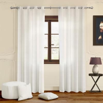 Martha Stewart Living Fine Sheer Window Panel In Pure White With Elegant Comfort Window Sheer Curtain Panel Pairs (View 48 of 50)