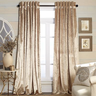 Metallic Velvet Curtain – Champagne … | Home Ideas | Gold Pertaining To Velvet Dream Silver Curtain Panel Pairs (View 4 of 49)