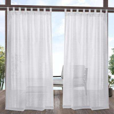 Miami 54 In. W X 84 In. L Indoor Outdoor Tab Top Curtain Panel In White (2  Panels) Throughout Tab Top Sheer Single Curtain Panels (Photo 21 of 50)