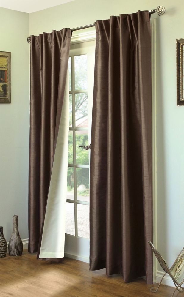 Ming Lined Thermasilk – Two Ways To Hang Curtain Panels (pair) In Curtain Panel Pairs (View 10 of 26)
