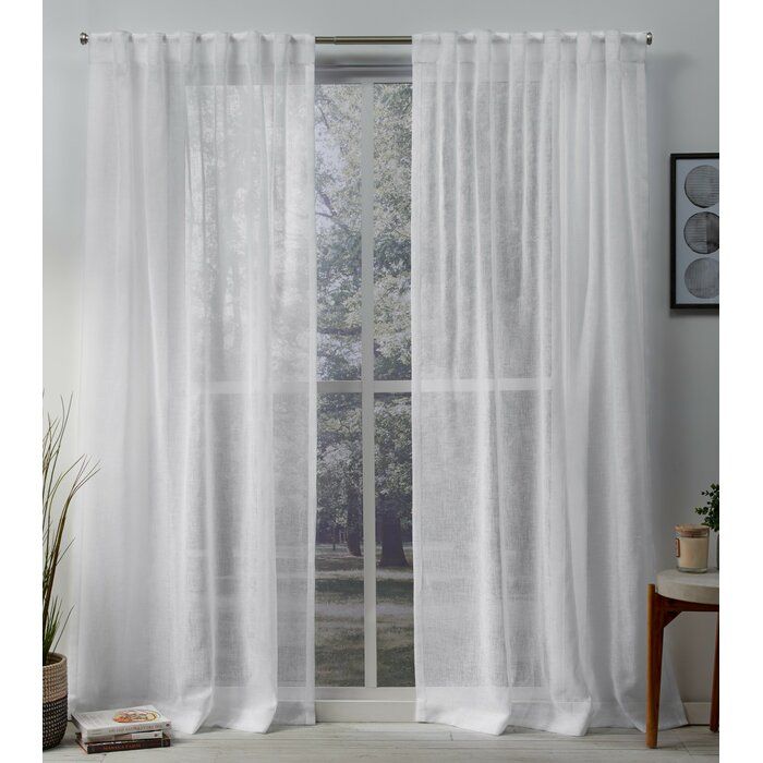 Mirfield Solid Color Sheer Grommet Curtain Panels Regarding Luxury Collection Venetian Sheer Curtain Panel Pairs (View 13 of 36)