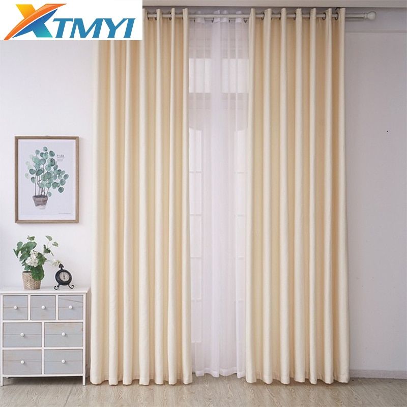 Modern Faux Linen Blackout Curtains For Living Room Velvet Window Curtains  For Bedroom 70% 85% With Faux Linen Blackout Curtains (View 39 of 50)