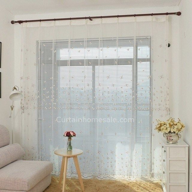 Modern Patterned Sheer Curtains – Eggplant Show.xyz For Andorra Watercolor Floral Textured Sheer Single Curtain Panels (Photo 24 of 46)
