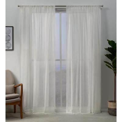 Nagano 54 In. W X 84 In. L Sheer Rod Pocket Top Curtain Intended For Belgian Sheer Window Curtain Panel Pairs With Rod Pocket (Photo 14 of 46)