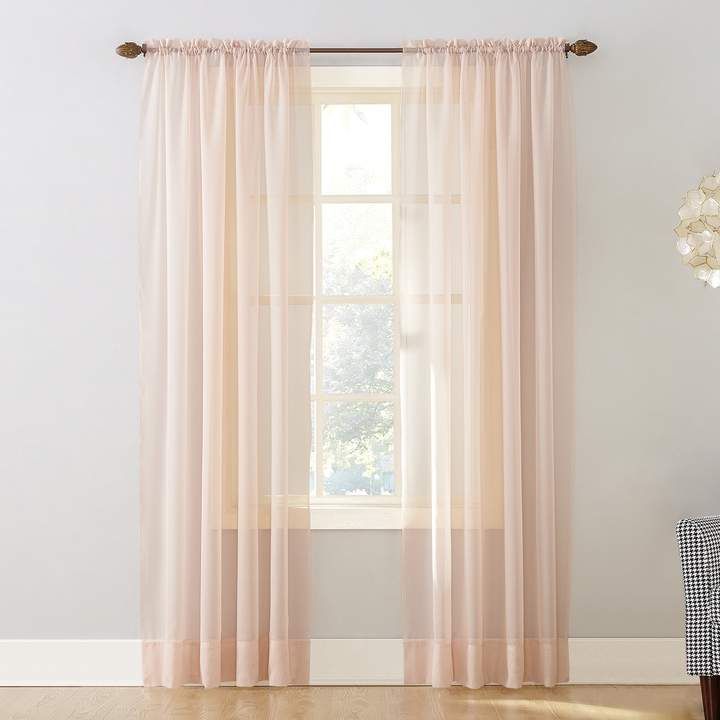 No 918 1 Panel Emily Solid Sheer Voile Window Curtain Within Emily Sheer Voile Grommet Curtain Panels (Photo 2 of 37)