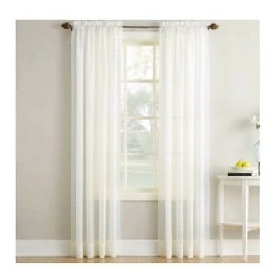 No. 918 – Crushed Sheer Voile Rod Pocket Curtain Panel Inside Erica Crushed Sheer Voile Grommet Curtain Panels (Photo 39 of 50)