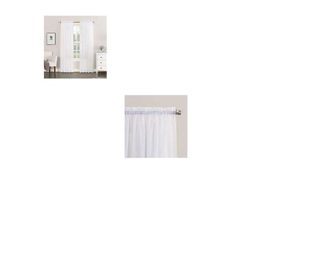 No. 918 Emily Sheer Voile Curtain Panel, 59" X 54", White For Emily Sheer Voile Grommet Curtain Panels (Photo 5 of 37)