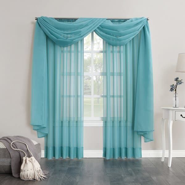 No. 918 Emily Sheer Voile Single Curtain Panel (54 Inches In Emily Sheer Voile Solid Single Patio Door Curtain Panels (Photo 7 of 50)