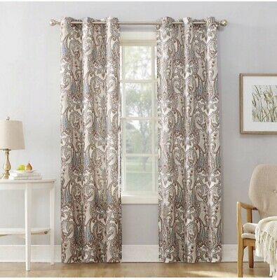 No. 918 Wallace Weave Grommet Top Curtain Panel 40x95 Nickel For Intersect Grommet Woven Print Window Curtain Panels (Photo 11 of 50)