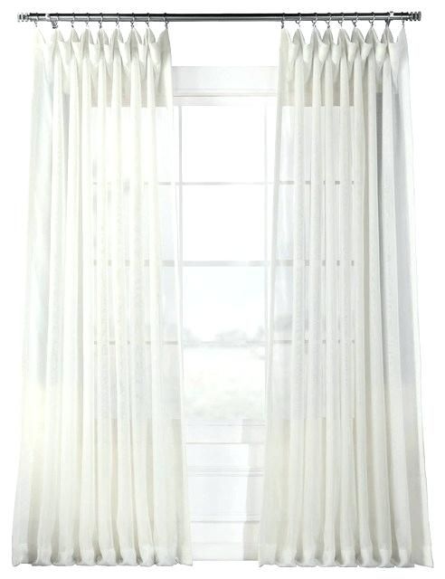 Off White Curtains – Modernvision.co With Regard To Tulle Sheer With Attached Valance And Blackout 4 Piece Curtain Panel Pairs (Photo 36 of 50)