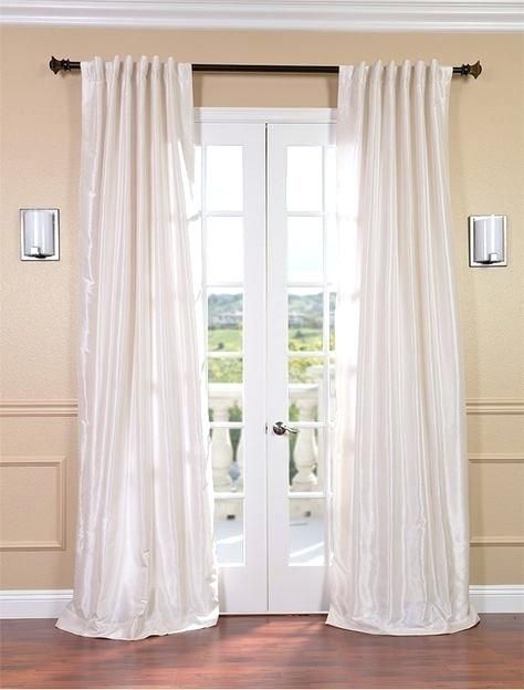 Off White Silk Curtains – Eljuegomasdificildelmundo.co Intended For Ice White Vintage Faux Textured Silk Curtain Panels (Photo 12 of 50)