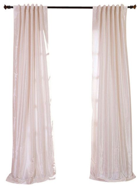 Off White Textured Vintage Fauxdupioni Silk Curtain Single Panel, 50"x108" In Off White Vintage Faux Textured Silk Curtains (Photo 6 of 50)
