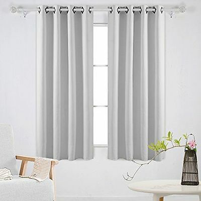 Off White  Thermal Insulated Blackout Grommet Window Curtain Panel Pair  52x63 | Ebay For Thermal Insulated Blackout Curtain Panel Pairs (Photo 1 of 50)