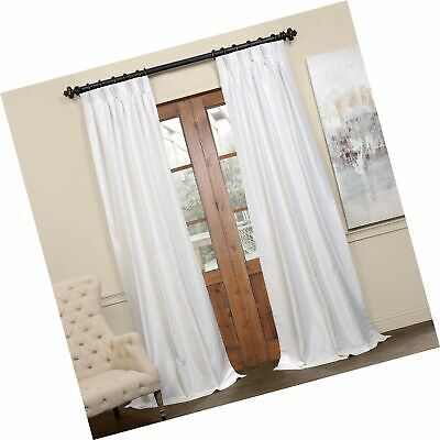 Pdch Kbs2bo 96 Fp Pleated Blackout Vintage Textured Faux Dupioni Silk  Curtain 695637467434 | Ebay With Regard To Off White Vintage Faux Textured Silk Curtains (View 8 of 50)