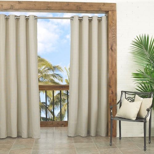 Pin On Pitch Curtains For Valencia Cabana Stripe Indoor/outdoor Curtain Panels (View 4 of 37)
