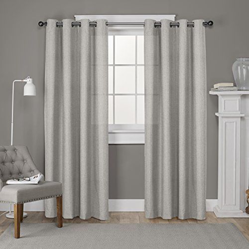 Pinrebecca Wellborn On Living Room Remodel | Panel With Regard To Sugar Creek Grommet Top Loha Linen Window Curtain Panel Pairs (View 7 of 50)